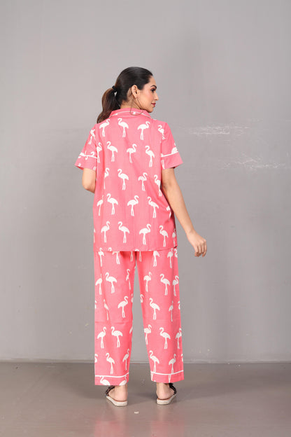 Night Suit (Pink Flamingo)