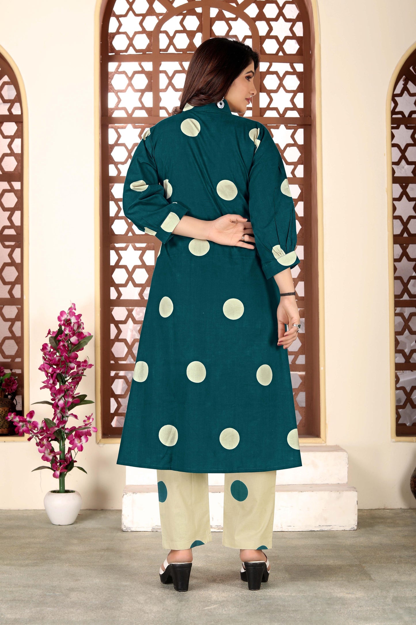 Green Polka Dot (Kurta Pant)