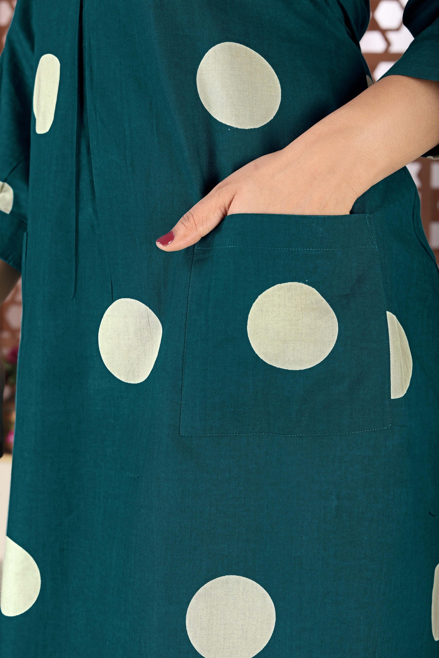 Green Polka Dot (Kurta Pant)